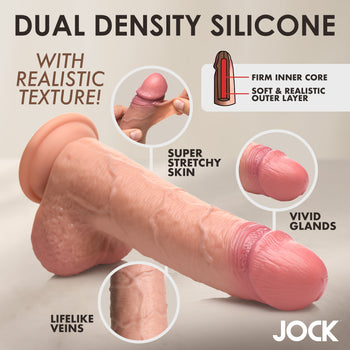 JOCK Real Skin Silicone Dildo w/ Balls