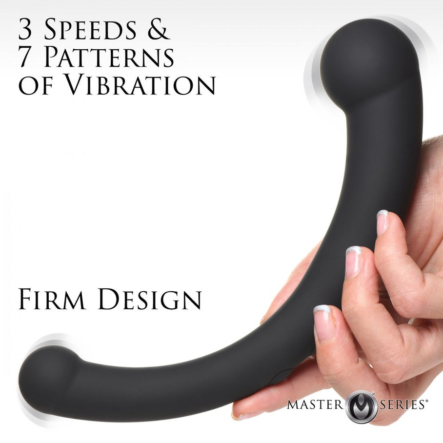 10X Vibra-Crescent Vibrating Silicone Dual-Ended Dildo