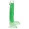 7 Inch Glow-in-the-Dark Silicone Dildo with Balls