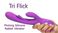 Tri Flick Silicone Flicking Rabbit Vibrator