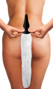 White Fox Tail Anal Plug and Ears Set