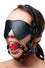 Blindfold Harness and Ball Gag (Red)