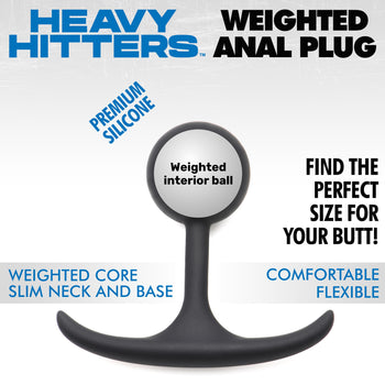 Premium Silicone Weighted Anal Plug (Round)